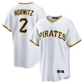 Kooe P.Pirates #2 Spencer Horwitz Player White Home Game Stitched Jerseys