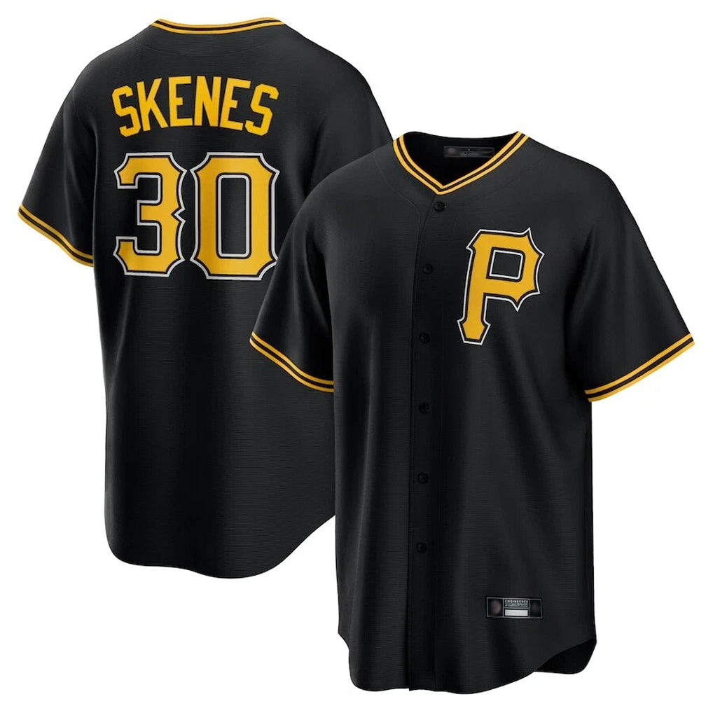 Kooe P.Pirates #30 Paul Skenes Player Black Alternate 2025 Home Game Stitched Jerseys