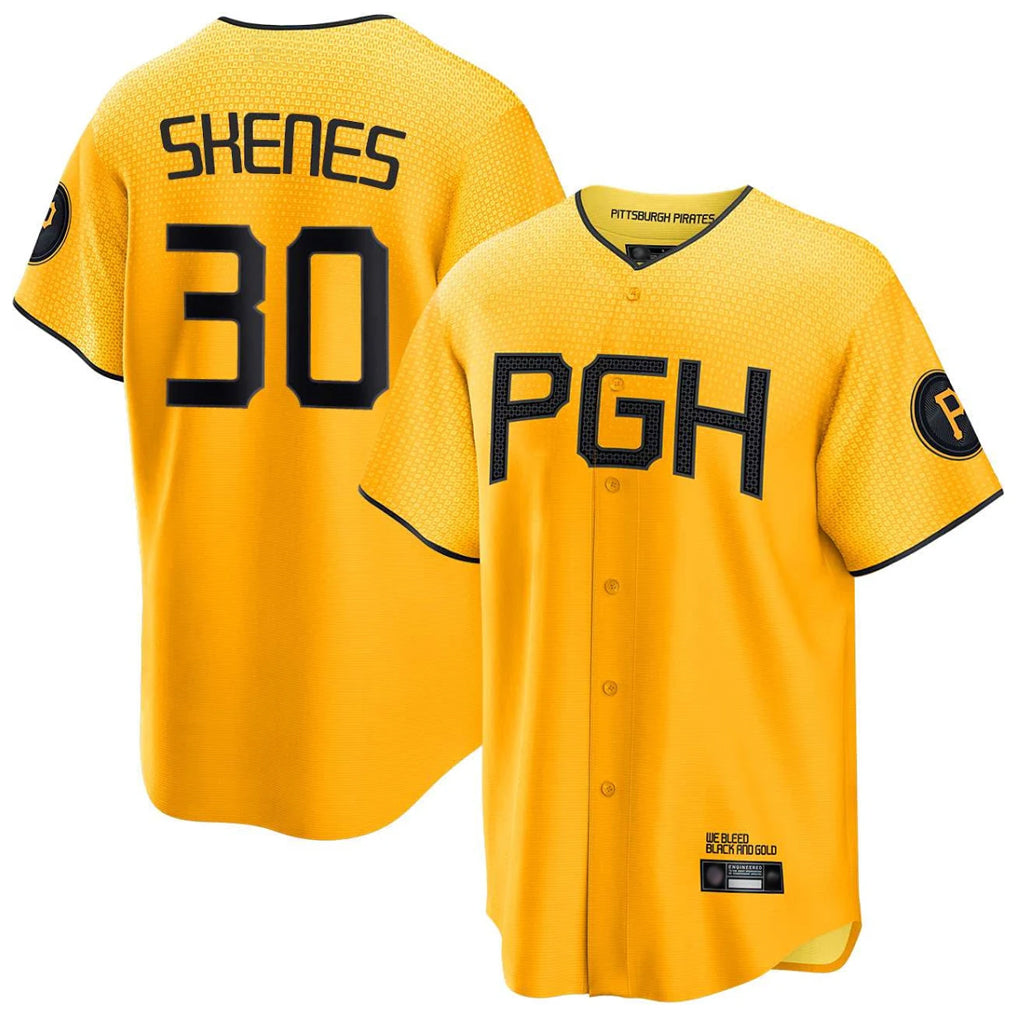 Kooe P.Pirates #30 Paul Skenes Player Gold City Connect Home Limited Stitched Jerseys