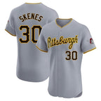 Kooe P.Pirates #30 Paul Skenes Player Gray Road Home Limited Elite Stitched Jerseys