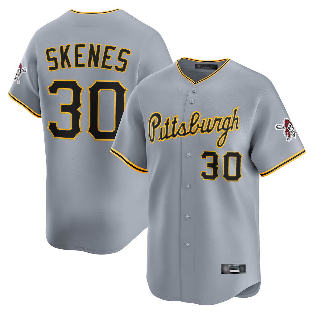 Kooe P.Pirates #30 Paul Skenes Player Gray Road Home Limited Stitched Jerseys