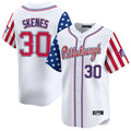 Kooe P.Pirates #30 Paul Skenes Player White 2025 Independence Day Vapor Premier Limited Stitched Jerseys