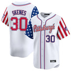 Kooe P.Pirates #30 Paul Skenes Player White 2025 Independence Day Vapor Premier Limited Stitched Jerseys
