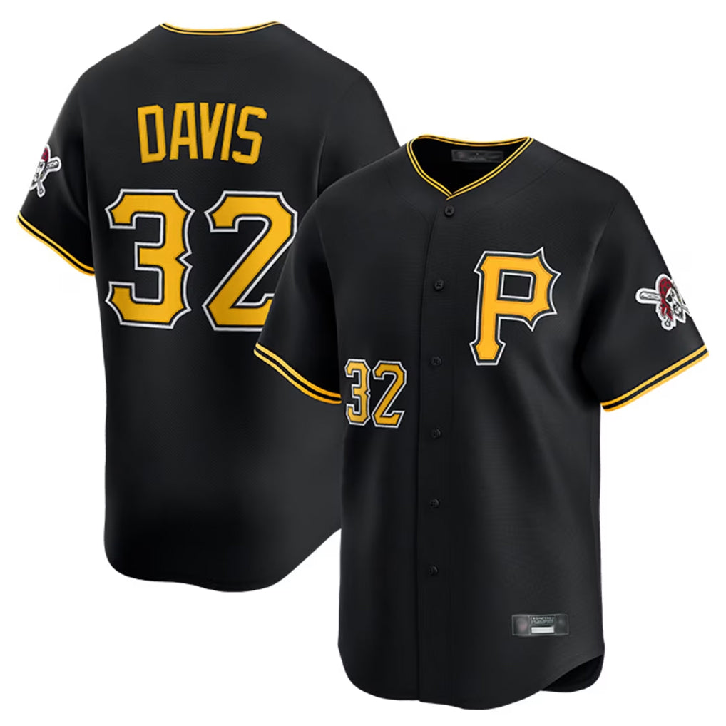 Kooe P.Pirates #32 Henry Davis Player Black Alternate Limited Game Stitched Jerseys
