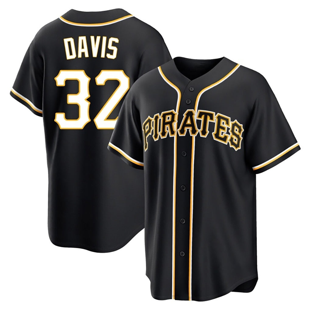 Kooe P.Pirates #32 Henry Davis Player Black Fashion Out Home Game Stitched Jerseys