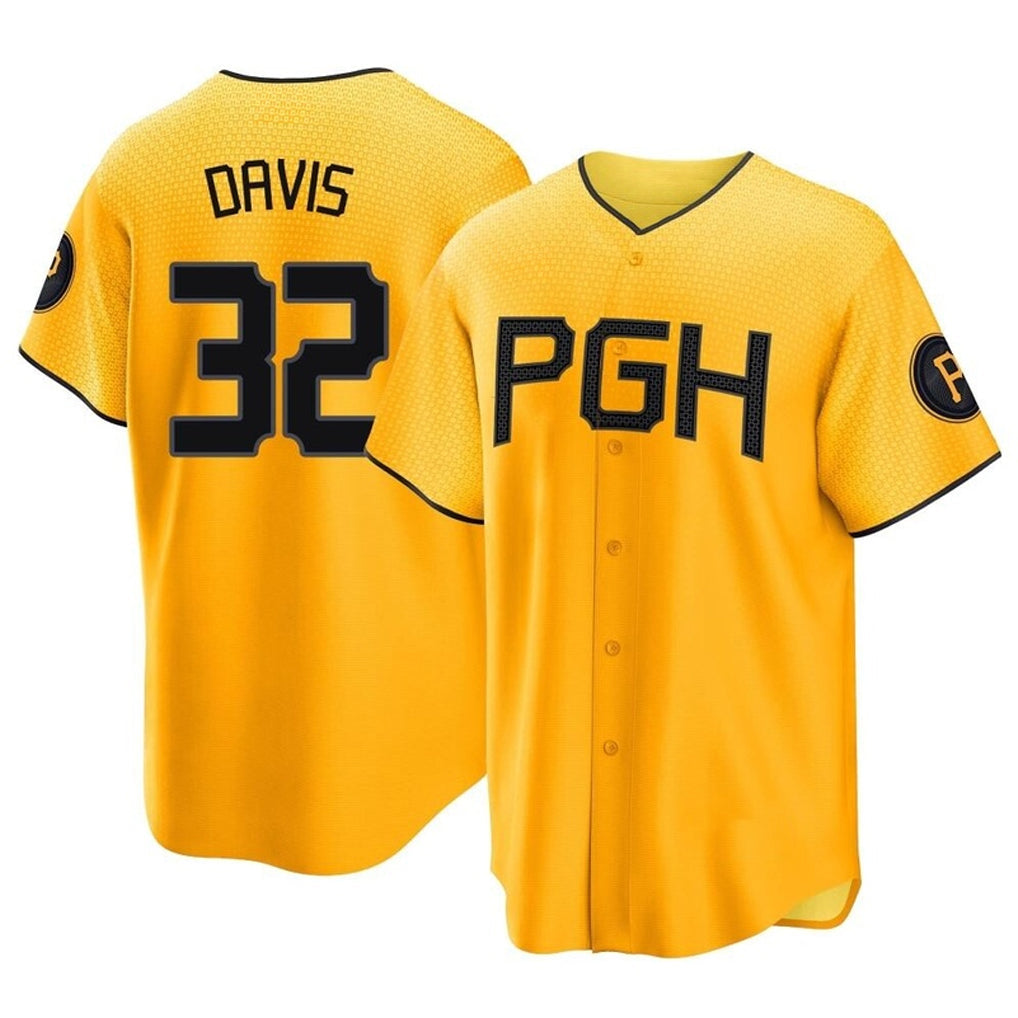 Kooe P.Pirates #32 Henry Davis Player Gold City Connect Home Game Stitched Jerseys