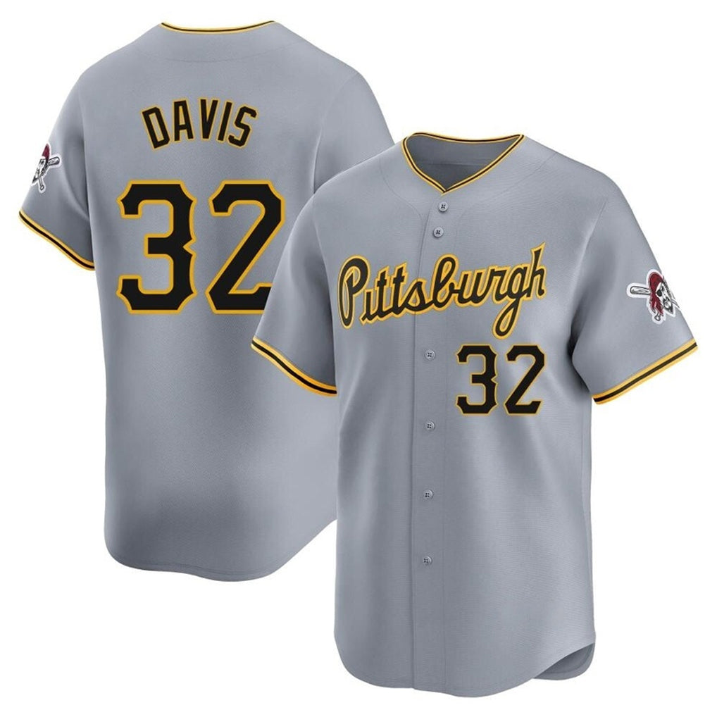 Kooe P.Pirates #32 Henry Davis Player Gray Road Home Limited Stitched Jerseys