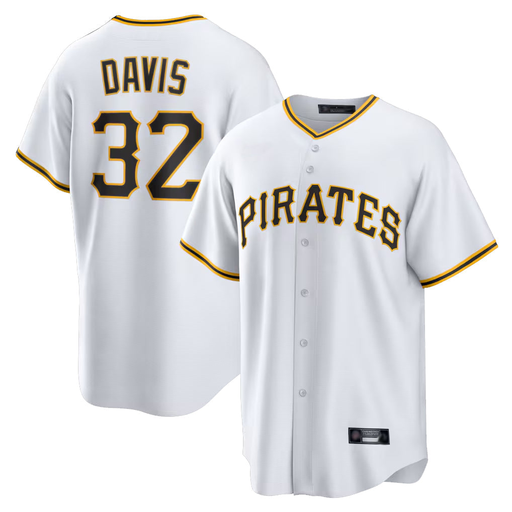 Kooe P.Pirates #32 Henry Davis Player White Home Game Stitched Jerseys