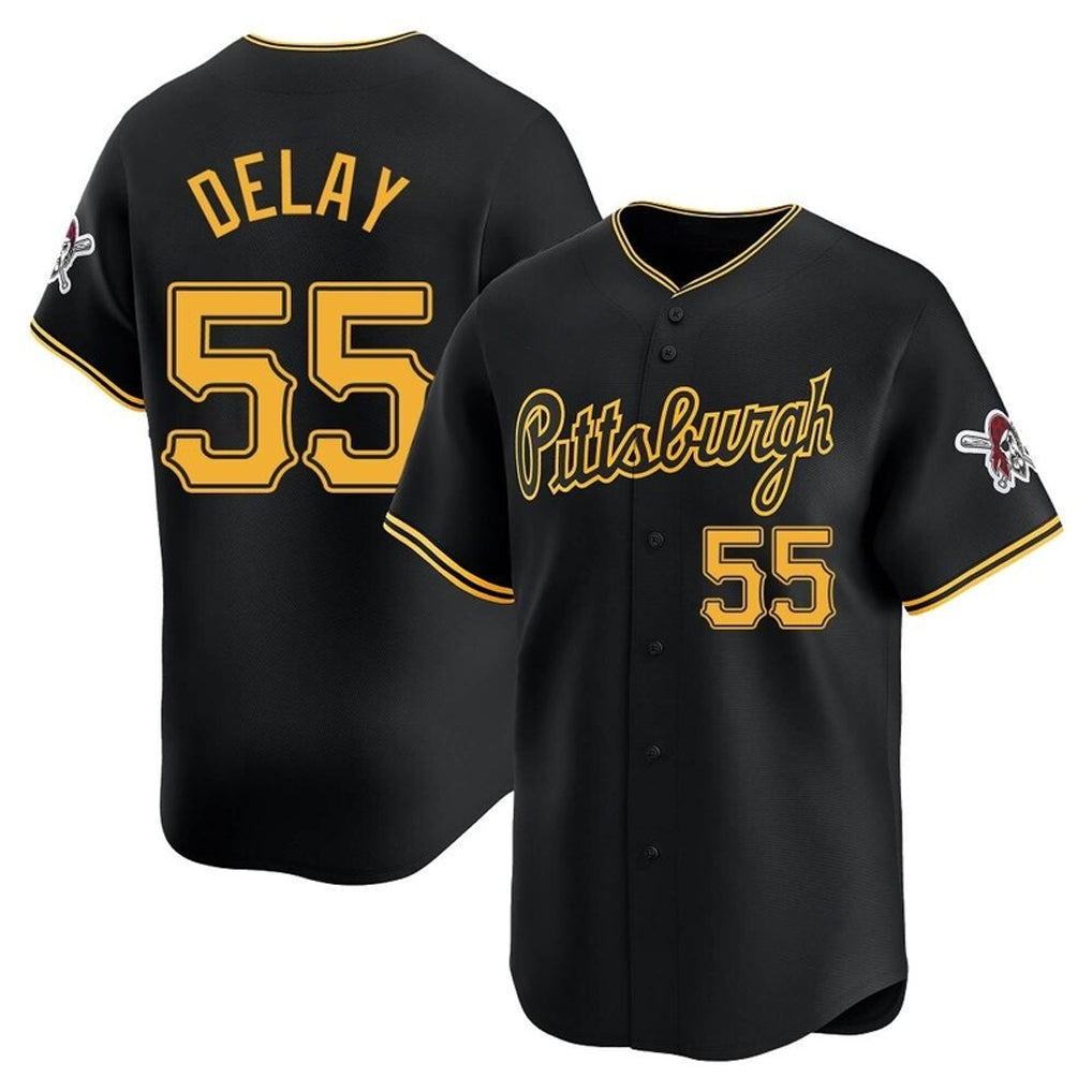 Kooe P.Pirates #55 Jason Delay Player Black Alt Home Limited Stitched Jerseys