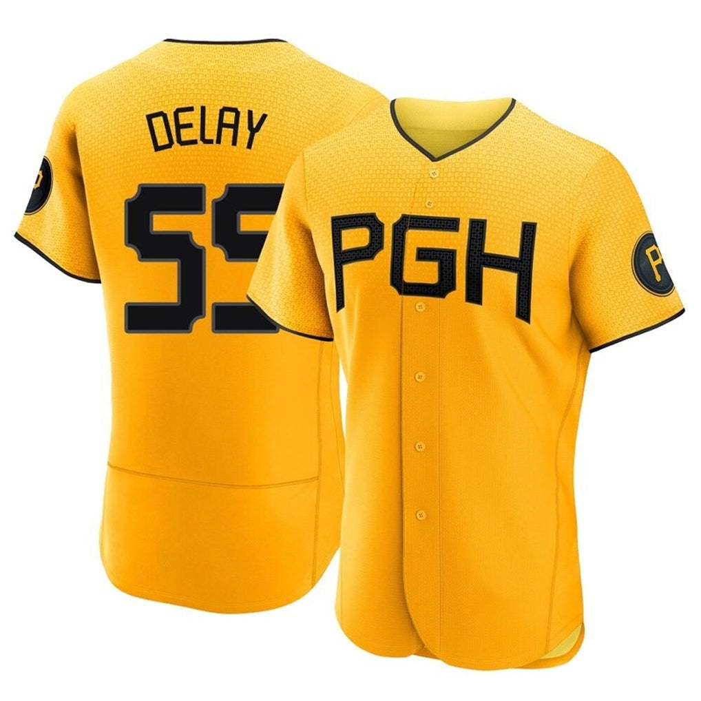 Kooe P.Pirates #55 Jason Delay Player Gold City Connect Home Limited Elite Stitched Jerseys