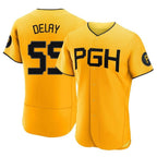 Kooe P.Pirates #55 Jason Delay Player Gold City Connect Home Limited Elite Stitched Jerseys