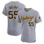 Kooe P.Pirates #55 Jason Delay Player Gray Road Home Limited Elite Stitched Jerseys