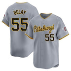Kooe P.Pirates #55 Jason Delay Player Gray Road Home Limited Stitched Jerseys
