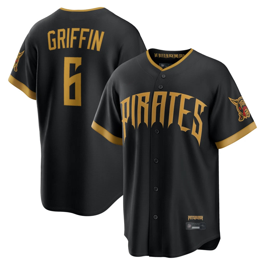 Kooe P.Pirates #6 Konnor Griffin Player Black 2026 City Connect Home Game Stitched Jerseys