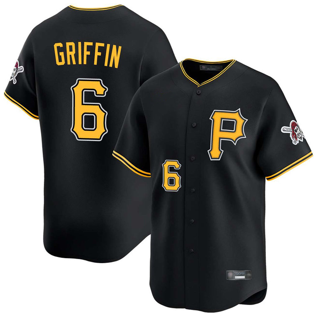 Kooe P.Pirates #6 Konnor Griffin Player Black Alternate Limited Game Stitched Jerseys