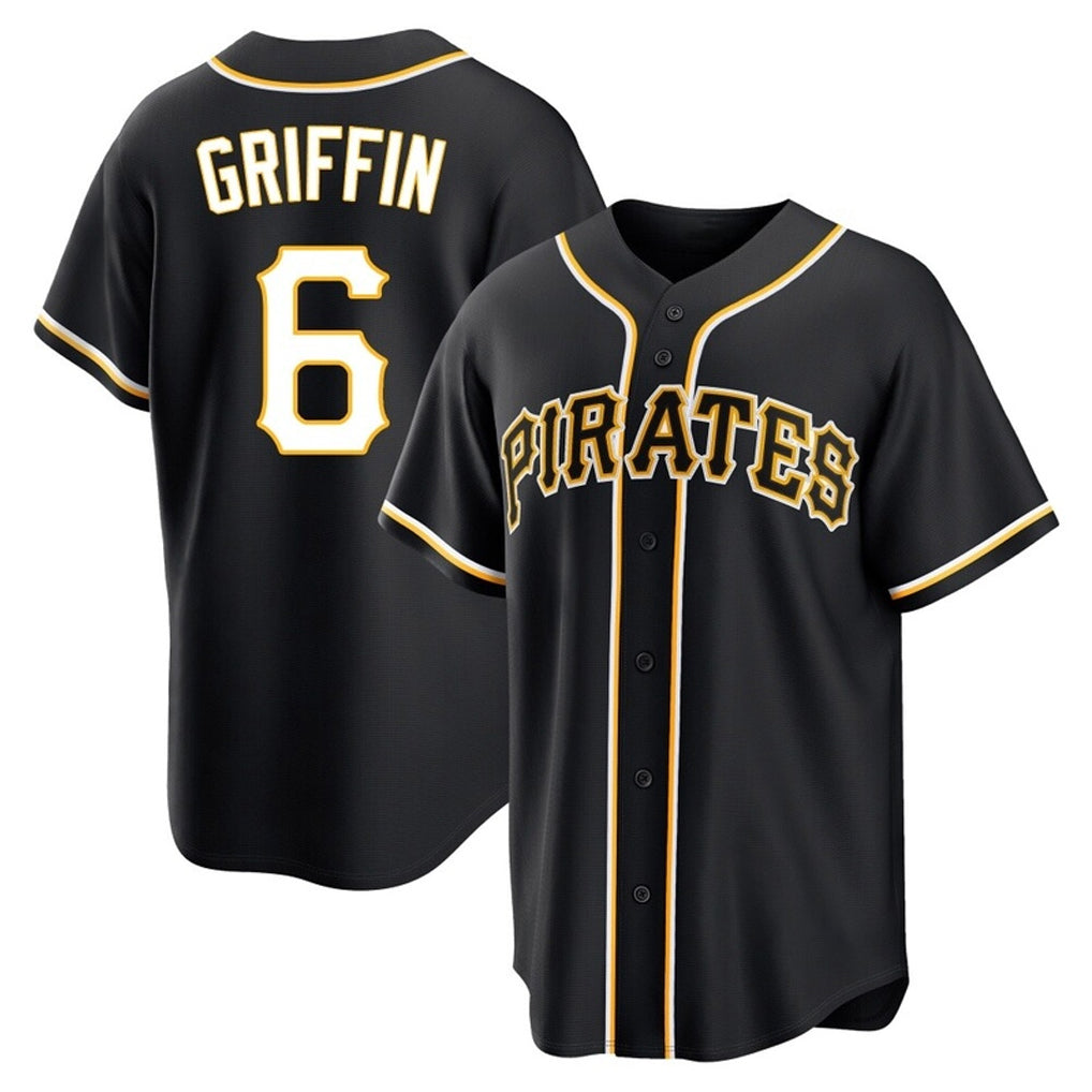 Kooe P.Pirates #6 Konnor Griffin Player Black Fashion Out Home Game Stitched Jerseys