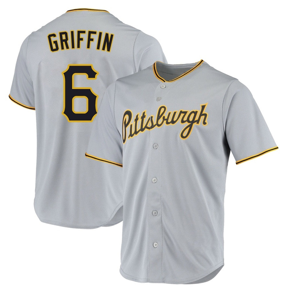 Kooe P.Pirates #6 Konnor Griffin Player Gray Road Home Game Stitched Jerseys