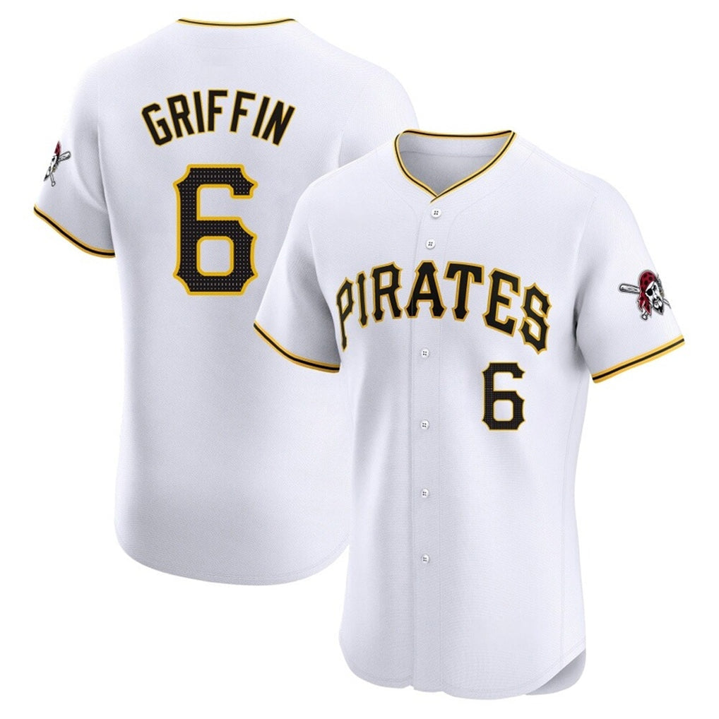 Kooe P.Pirates #6 Konnor Griffin Player White Home Limited Elite Stitched Jerseys