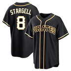 Kooe P.Pirates #8 Willie Stargell Player Black Fashion Out Home Game Stitched Jerseys