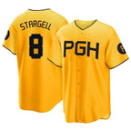 Kooe P.Pirates #8 Willie Stargell Player Gold City Connect Home Game Stitched Jerseys