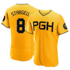 Kooe P.Pirates #8 Willie Stargell Player Gold City Connect Home Limited Elite Stitched Jerseys