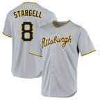Kooe P.Pirates #8 Willie Stargell Player Gray Road Home Game Stitched Jerseys