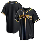 Kooe P.Pirates Blank Player Black Fashion Out Home Game Stitched Jerseys