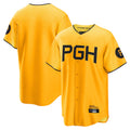 Kooe P.Pirates Blank Player Gold City Connect Home Game Stitched Jerseys