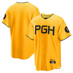 Kooe P.Pirates Blank Player Gold City Connect Home Game Stitched Jerseys