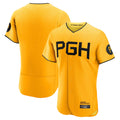 Kooe P.Pirates Blank Player Gold City Connect Home Limited Stitched Jerseys