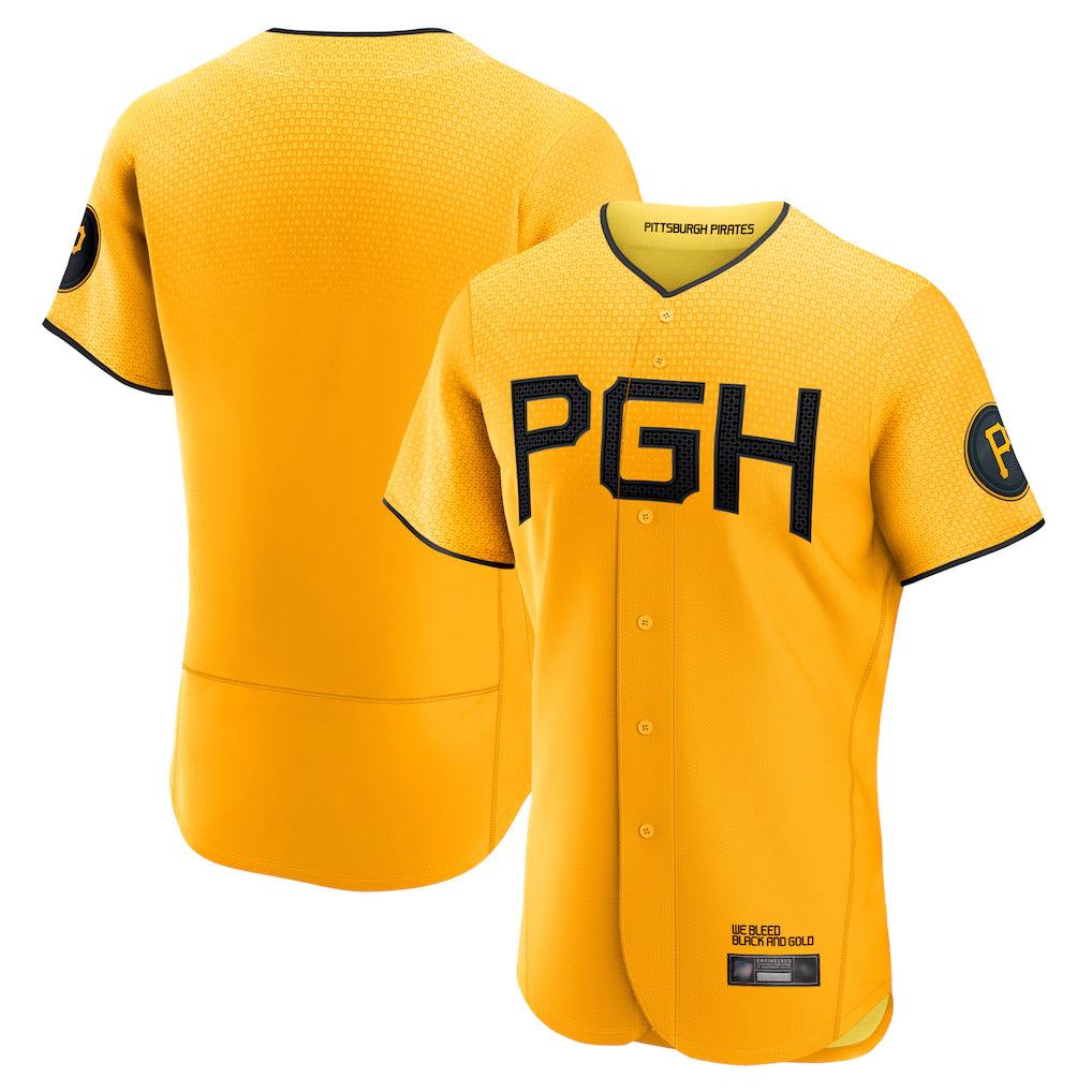 Kooe P.Pirates Blank Player Gold City Connect Home Limited Stitched Jerseys