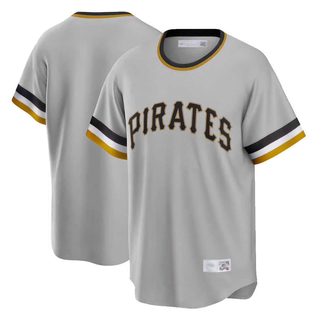 Kooe P.Pirates Blank Player Gray Throwback Cooperstown Collection Limited T-shirt Stitched Jerseys