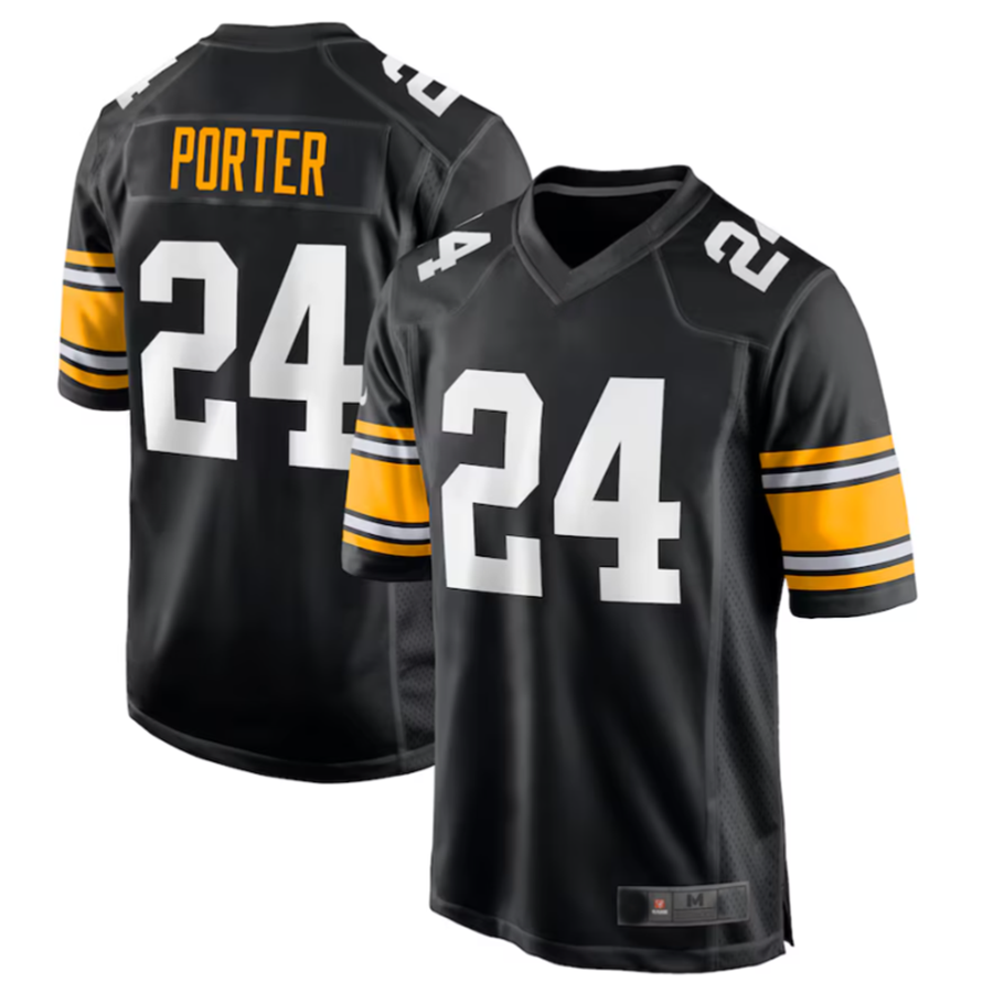 Kooe P.Steelers #24 Joey Porter Jr. Black Alternate Game American Stitched Jerseys