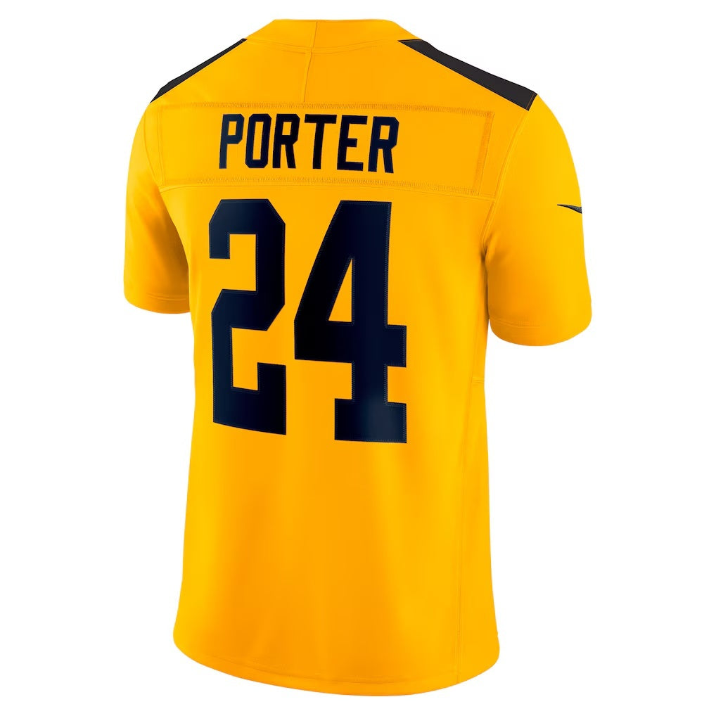 Kooe P.Steelers #24 Joey Porter Jr. Gold Alternate 1933 Throwback Vapor F.U.S.E. Limited Jerseys