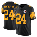 Kooe P.Steelers #24 Joey Porter Jr. Player Black Limited Color Rush Home Game Stitched Jerseys