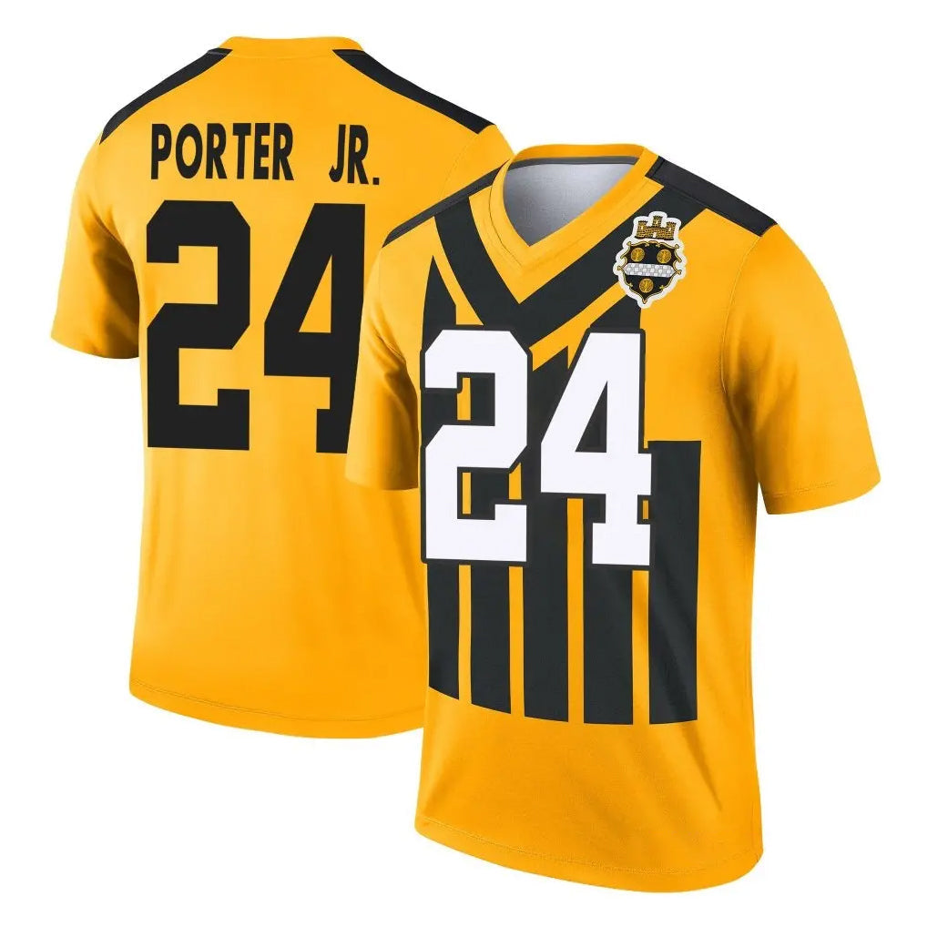 Kooe P.Steelers #24 Joey Porter Jr. Player Gold Legend Limited 1933 Throwback Performance Home Game Stitched Jerseys