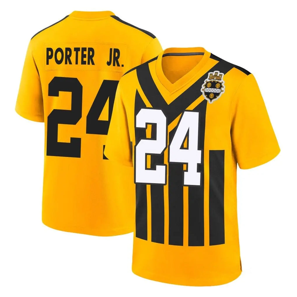 Kooe P.Steelers #24 Joey Porter Jr. Player Gold Limited 1933 Throwback Home Game Stitched Jerseys