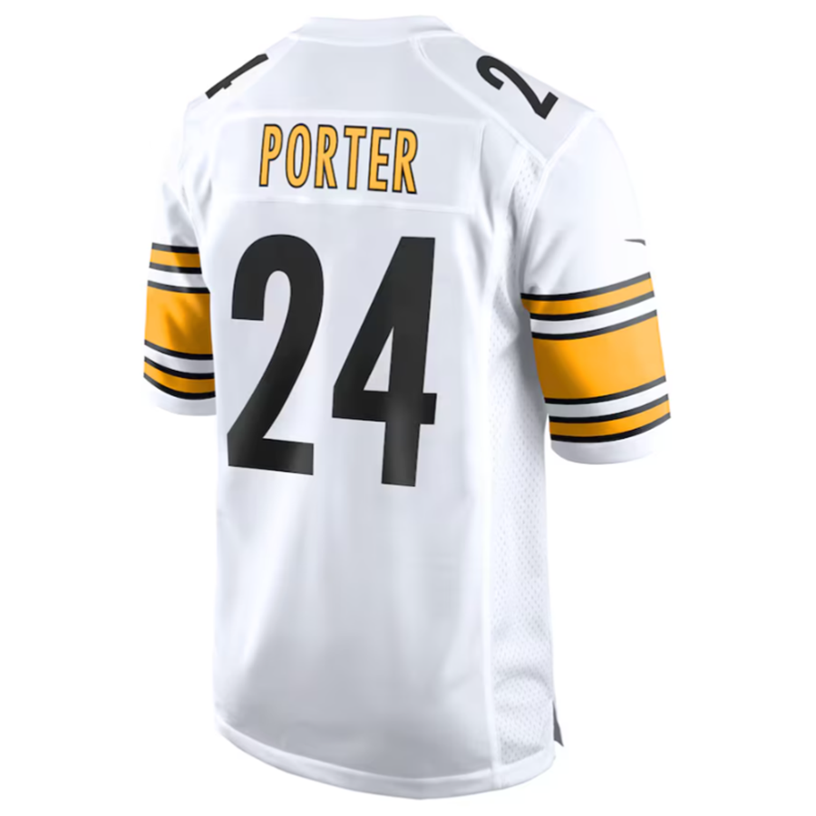 Kooe P.Steelers #24 Joey Porter Jr. White Away Game American Stitched Jersey