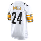Kooe P.Steelers #24 Joey Porter Jr. White Away Game Jerseys