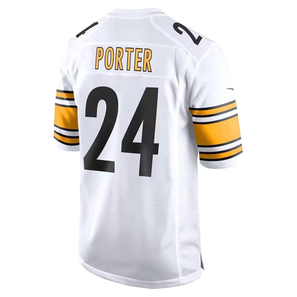 Kooe P.Steelers #24 Joey Porter Jr. White Away Game Stitched Jerseys