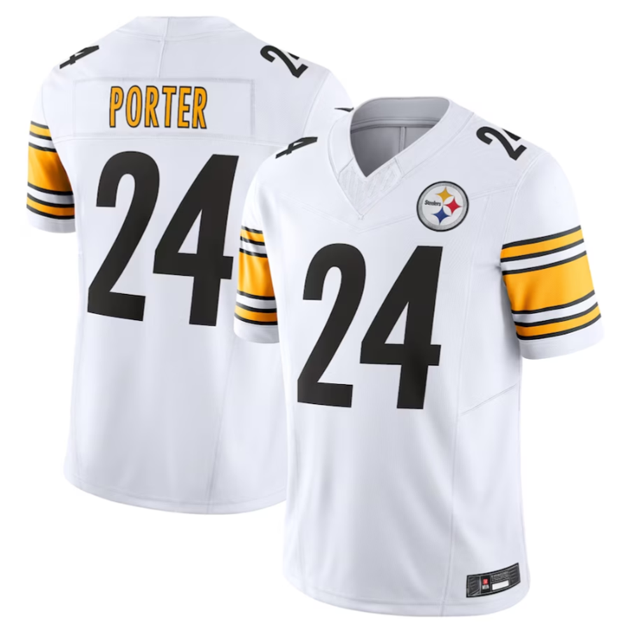 Kooe P.Steelers #24 Joey Porter Jr. Vapor F.U.S.E. Limited Home Stitched Jerseys