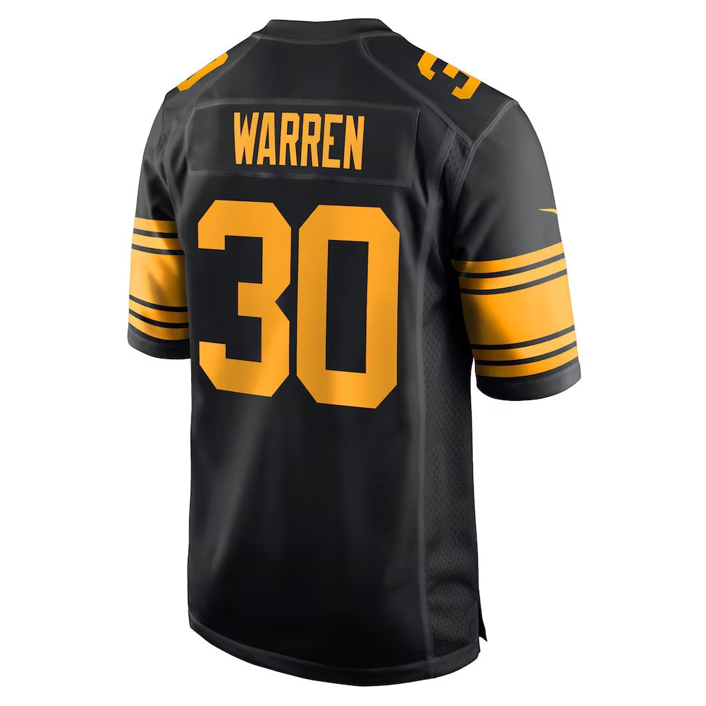 Kooe P.Steelers #30 Jaylen Warren Black Alternate Game Stitched Jerseys