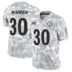 Kooe P.Steelers #30 Jaylen Warren Player Arctic Camo Salute to Service Limited Stitched Jerseys