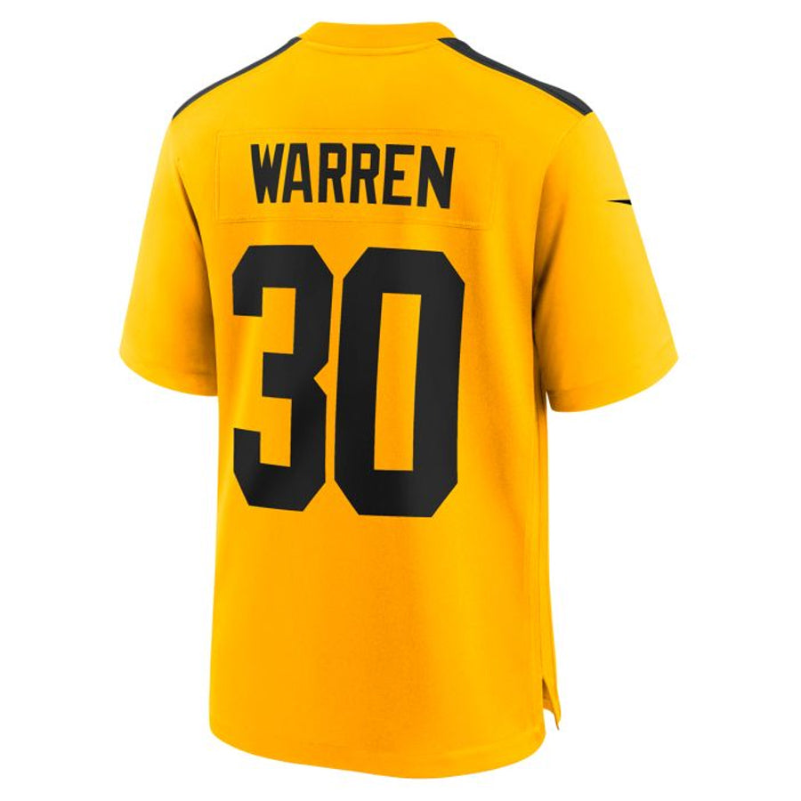 Kooe P.Steelers #30 Jaylen Warren Player Gold Alternate Game Stitched Jerseys
