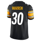 Kooe P.Steelers #30 Jaylen Warren Vapor F.U.S.E Limited Home Stitched Jerseys