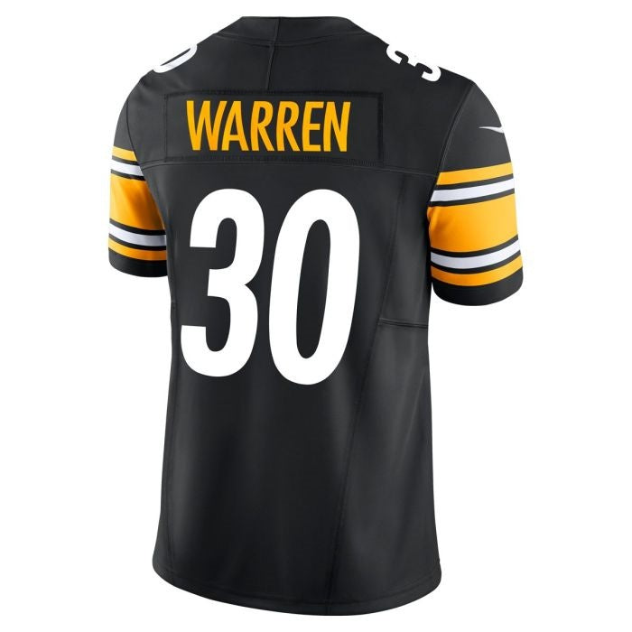 Kooe P.Steelers #30 Jaylen Warren Vapor F.U.S.E Limited Home Stitched Jerseys