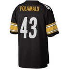Kooe P.Steelers #43 Troy Polamalu Mitchell & Ness Black Legacy Replica Stitched Jerseys