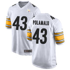 Kooe P.Steelers #43 Troy Polamalu Player White Home Game Stitched Jerseys