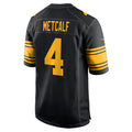 Kooe P.Steelers #4 DK Metcalf Player Black Replica Game Stitched Jerseys