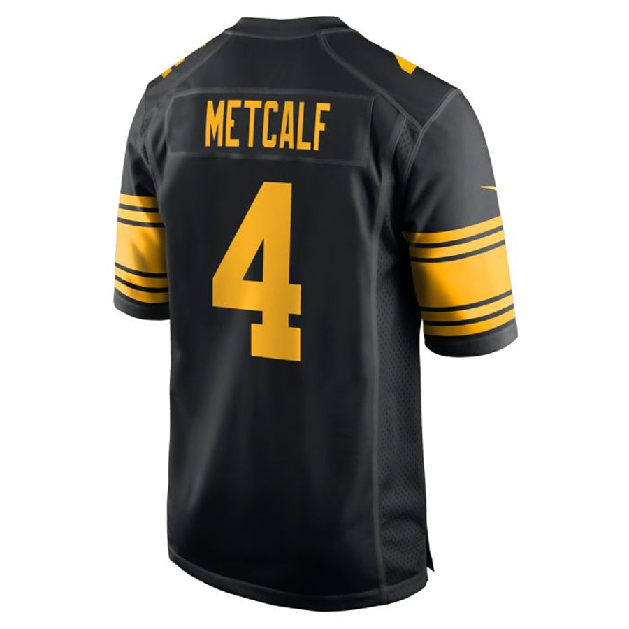 Kooe P.Steelers #4 DK Metcalf Player Black Replica Game Stitched Jerseys